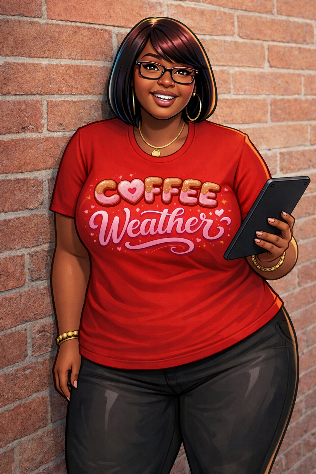 Coffee Weather Heart T-shirt– Cozy Coffee Vibes