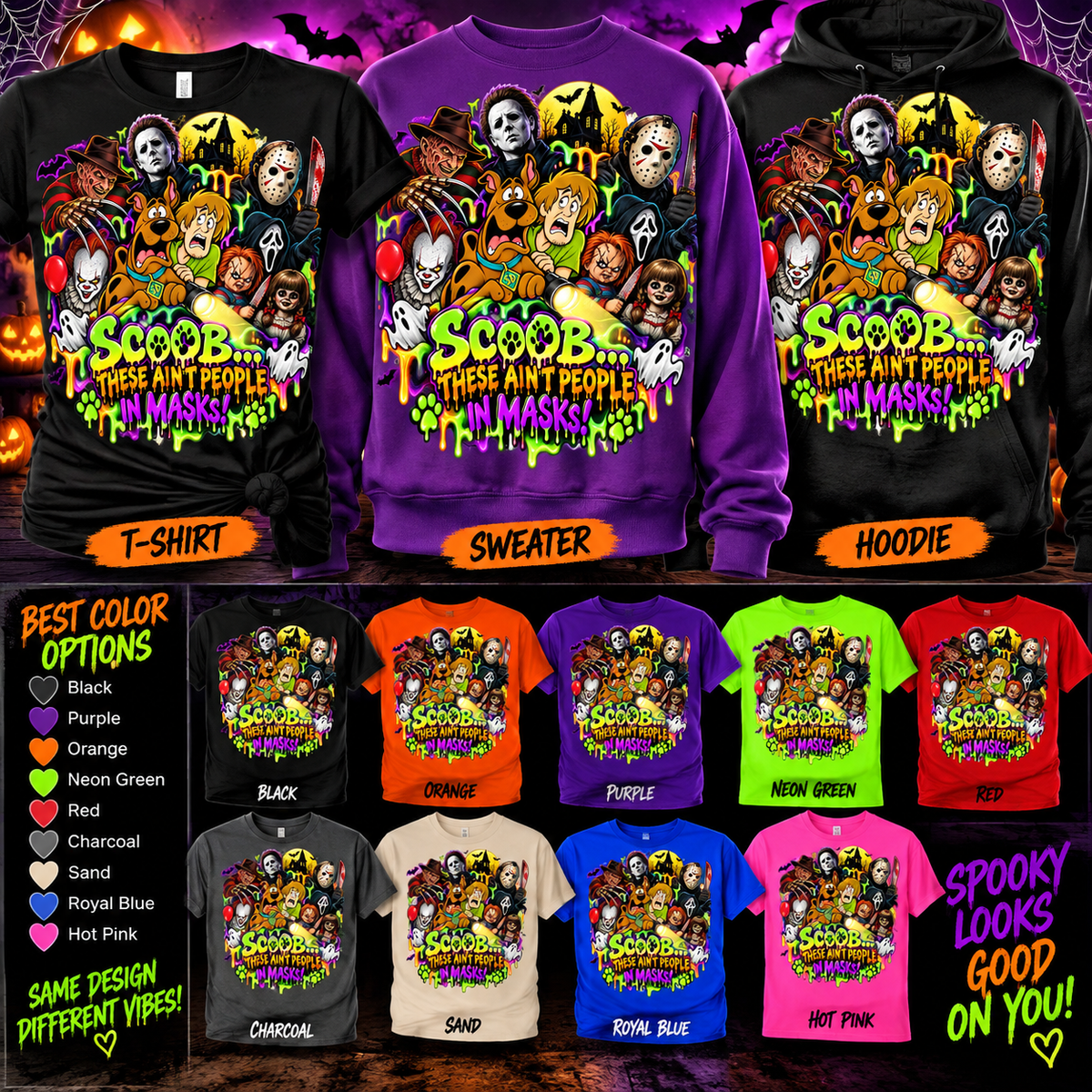 👻💚💜 RUH-ROH… THESE AIN’T PEOPLE IN MASKS! Bundle
