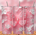 🌸 Pink Butterfly Floral 20oz Skinny Tumbler 🌸