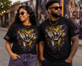 LSU Tigers Drip Art Tiger Tee – Black