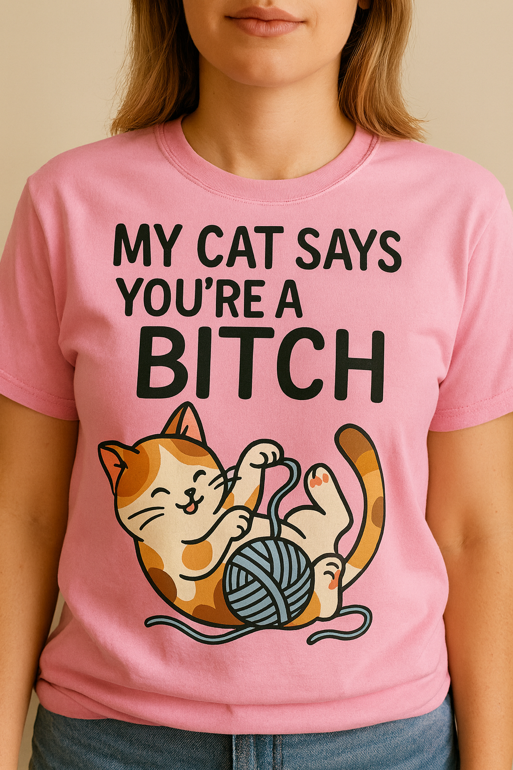 “My Cat Says You’re a Bitch” – Calico Cat T-shirt