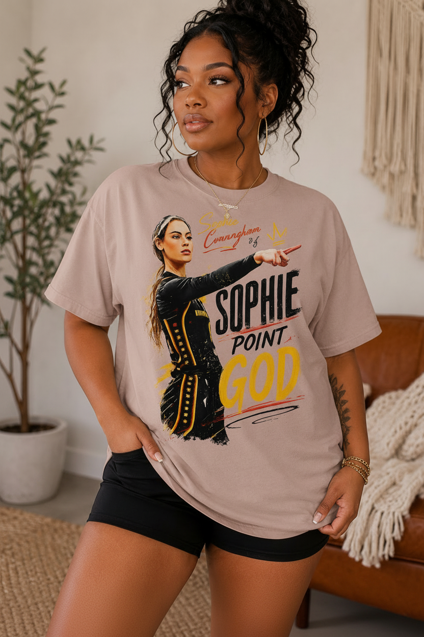 Sophie Point God | Women's Oversized Vintage Basketball Graphic Tee