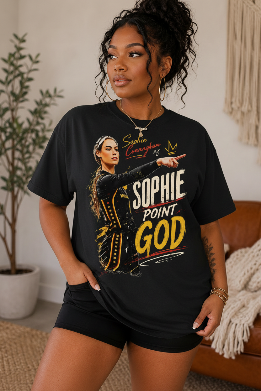 Sophie Point God | Women's Oversized Vintage Basketball Graphic Tee